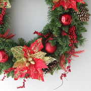 Christmas Starfish Pine Cone Wreath 24 Inch Artificial Holiday Decoration