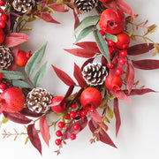 Pomegranate Artificial Wreath 14 Inch Autumn Winter Thanksgiving Decor Bulk Quantity