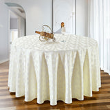 Bulk Jacquard Polyester Round Tablecloth Elegant and Durable Table Cover for Parties and Events Wholesale