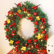 Christmas Berry Wreath Artificial Decorative Holiday Door Hanging 12, 16, 20, 24 Inch Options