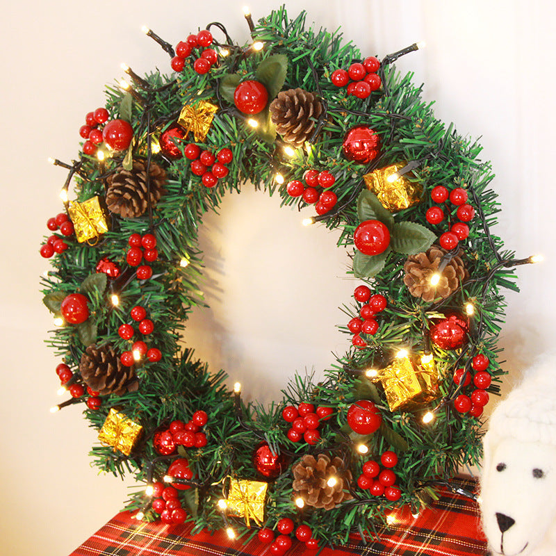 Christmas Berry Wreath Artificial Decorative Holiday Door Hanging 12, 16, 20, 24 Inch Options