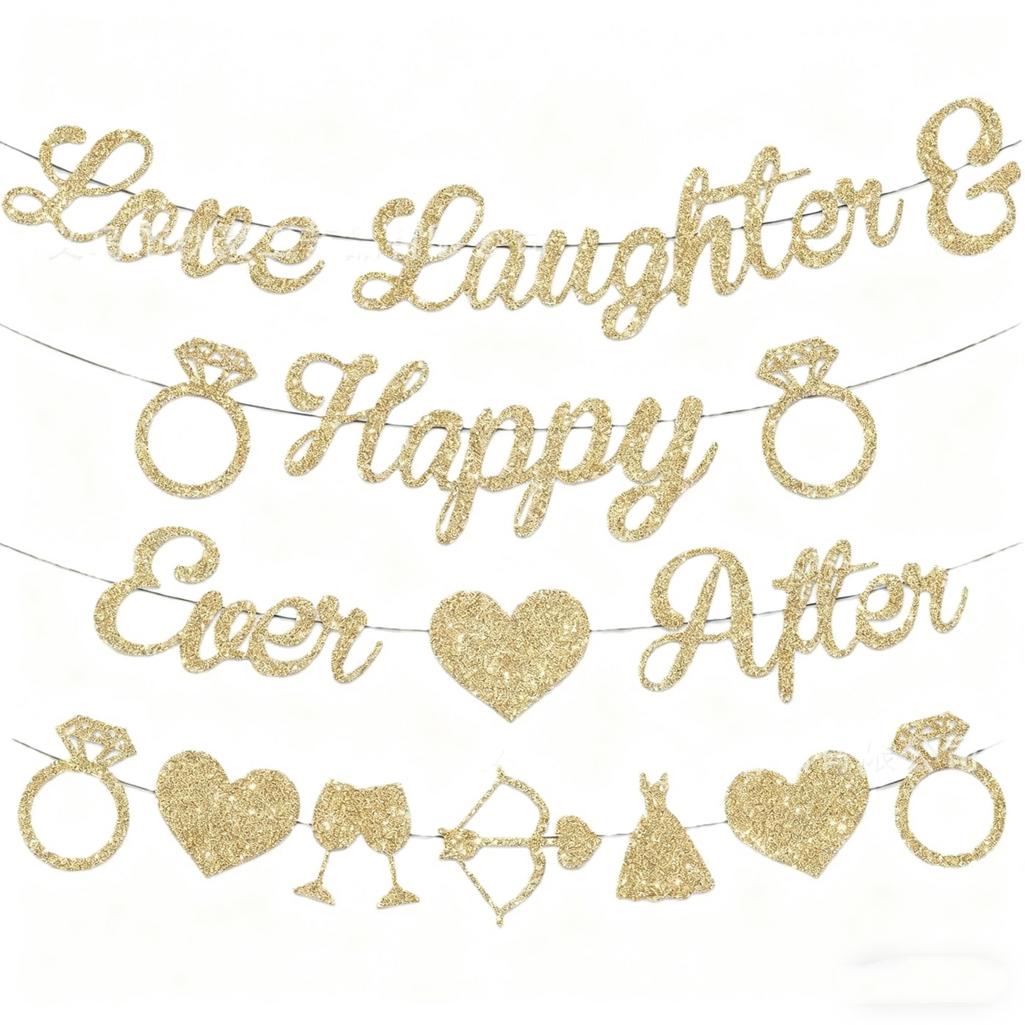 Rose Gold Glitter Bachelorette Party Banner - Miss to Mrs & Bride to Be Wedding/Single Party Decorations