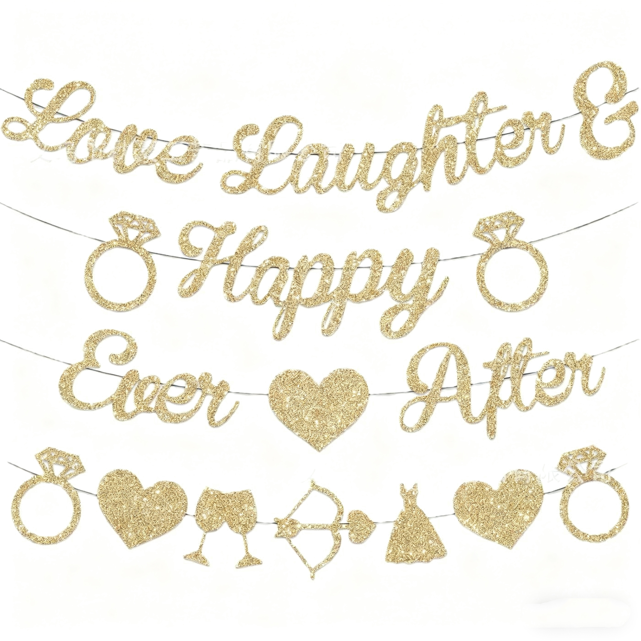 Rose Gold Glitter Bachelorette Party Banner - Miss to Mrs & Bride to Be Wedding/Single Party Decorations