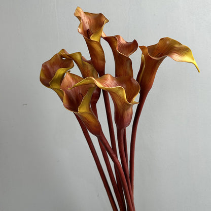 Bulk Real Touch Calla Lilies Long Stem Artificial Florals 25.5" Wholesale