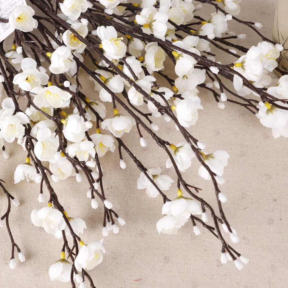 Bulk 6 Pcs 21.6" Artificial Plum Blossom Long Stem Spring Flowers Wholesale
