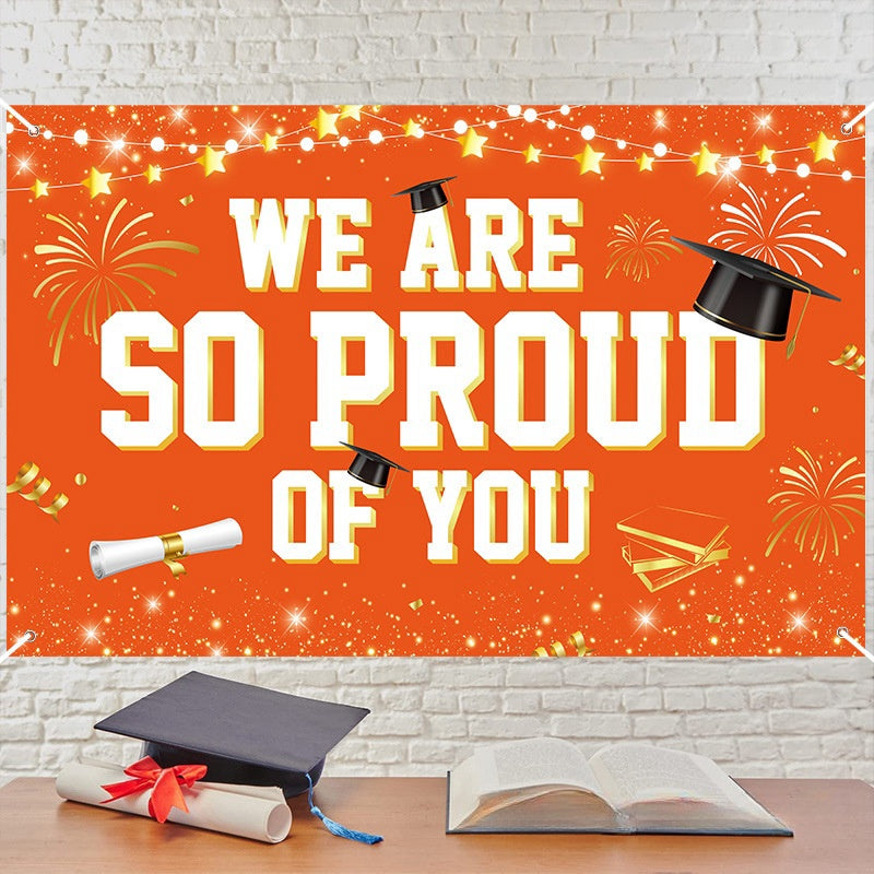 Bulk Extra Large Happy Graduation Backdrop Banners Decorations for Indoor Outdoor College Garden Yard Party Supplies Wholesale