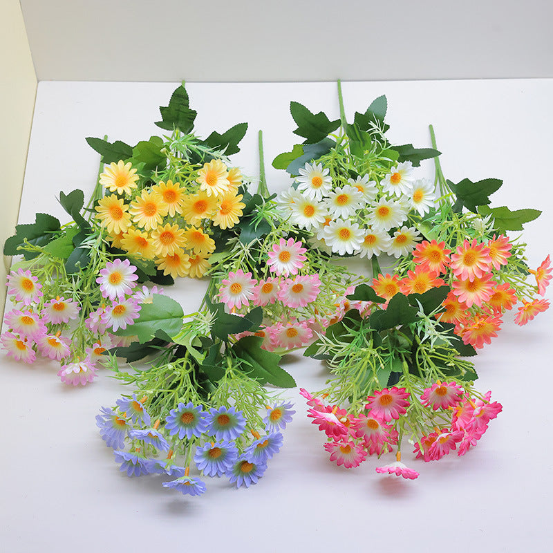 Bulk 13" Artificial Daisy Flowers Bush UV Resistant Fake Flowers for Home Garden Decorations Wholesale