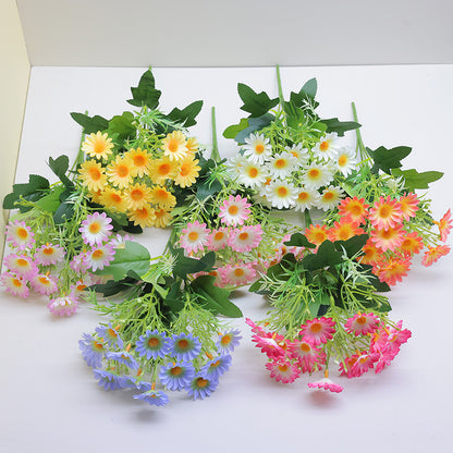 Bulk 13" Artificial Daisy Flowers Bush UV Resistant Fake Flowers for Home Garden Decorations Wholesale