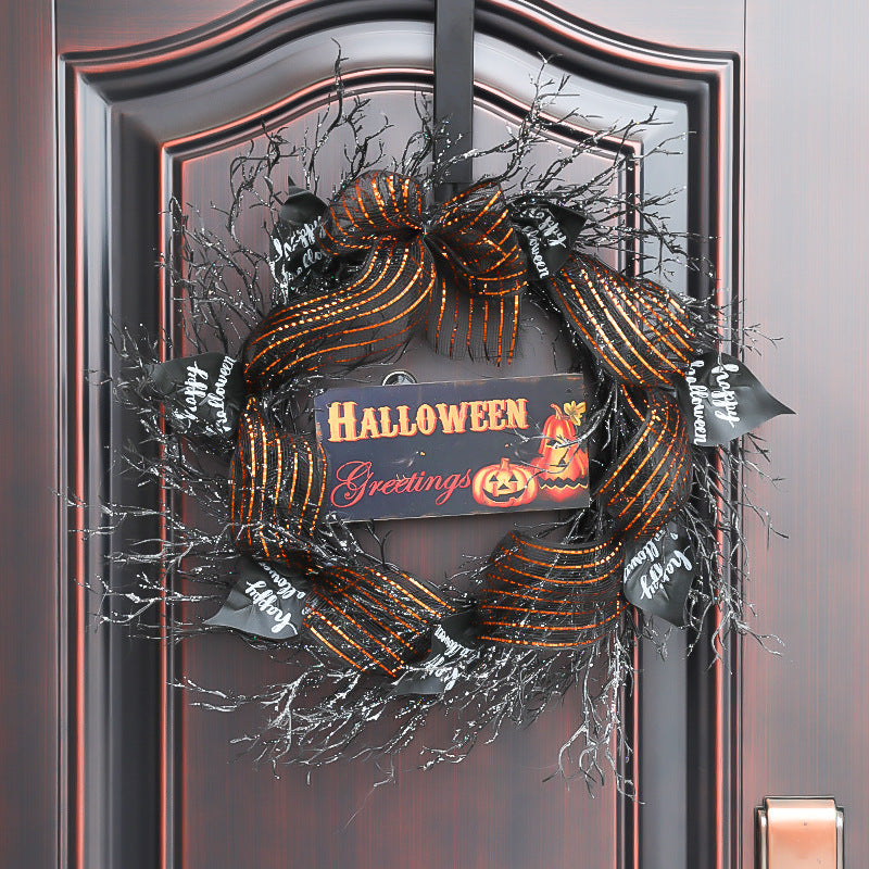 Halloween Dead Twig Vine Wreath 20 Inch Black Artificial Bulk Quantity