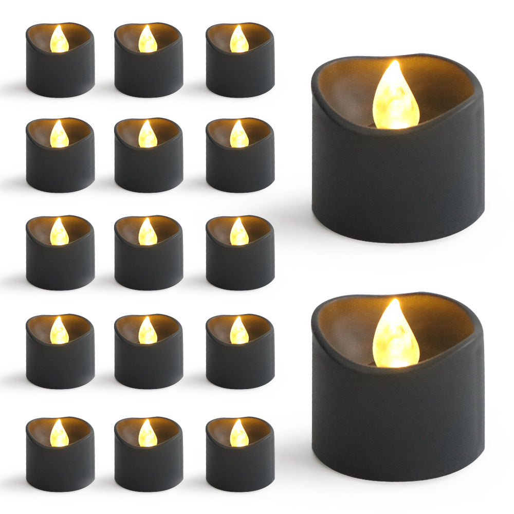 Premium Reusable LED Tea Lights 12 Pack Frosted Flickering Wedding Anniversary Votive Centerpiece Table Settings Eco Friendly