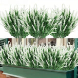 Bulk 12 Bush Artificial Lavender Faux Plants UV Resistant for Home Wedding Indoor Outdoor Decor Wholesale