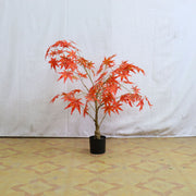 Artificial Japanese Maple Silk Tree 36 Inch Fall Colors Lifelike Plant with Basket Decoration Bulk Wholesale