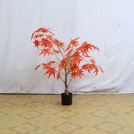 Artificial Japanese Maple Silk Tree 36 Inch Fall Colors Lifelike Plant with Basket Decoration Bulk Wholesale