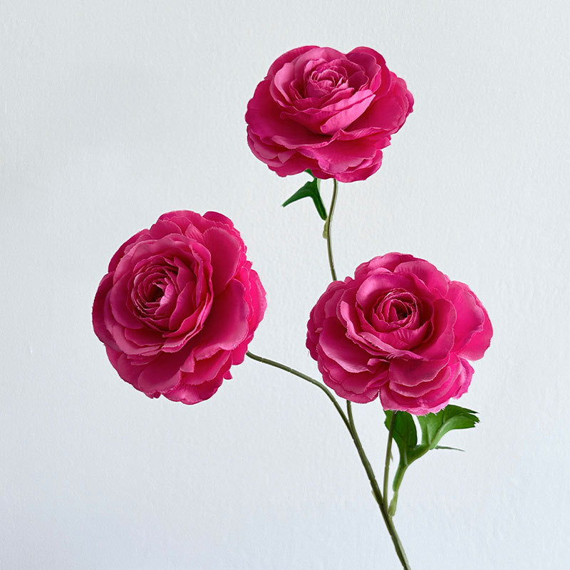 25 Inch Artificial Silk Peony Spray Stems, 3 Heads, 6 Pcs Bulk Pack