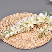 3 Pcs 33 Inch Artificial Silk Delphinium Larkspur Flower Stems