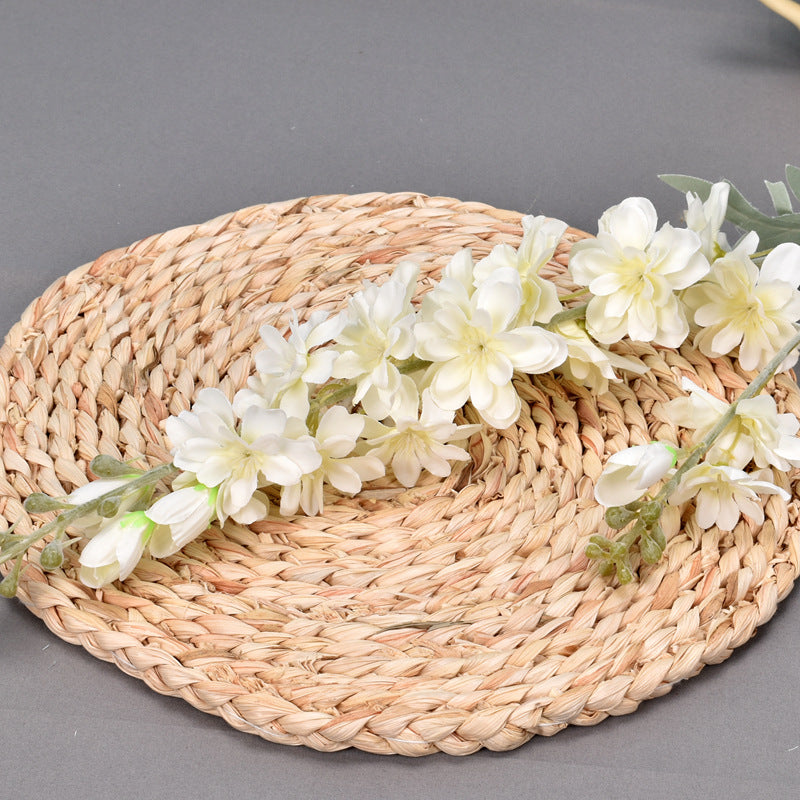 3 Pcs 33 Inch Artificial Silk Delphinium Larkspur Flower Stems
