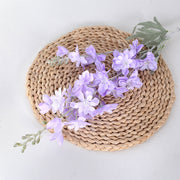 3 Pcs 33 Inch Artificial Silk Delphinium Larkspur Flower Stems