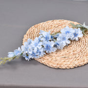 3 Pcs 33 Inch Artificial Silk Delphinium Larkspur Flower Stems