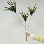 Artificial Dracaena Plant Tree - Bulk Greenery Red Leaves, 10 Pcs, Artificial Silk Plants for Home Decor