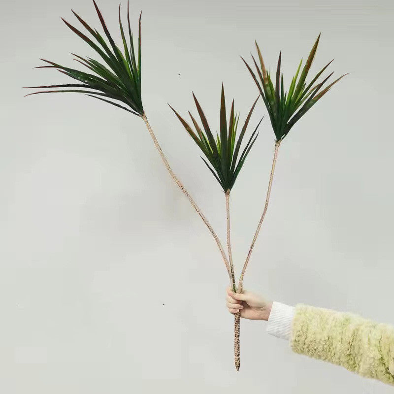 Artificial Dracaena Plant Tree - Bulk Greenery Red Leaves, 10 Pcs, Artificial Silk Plants for Home Decor