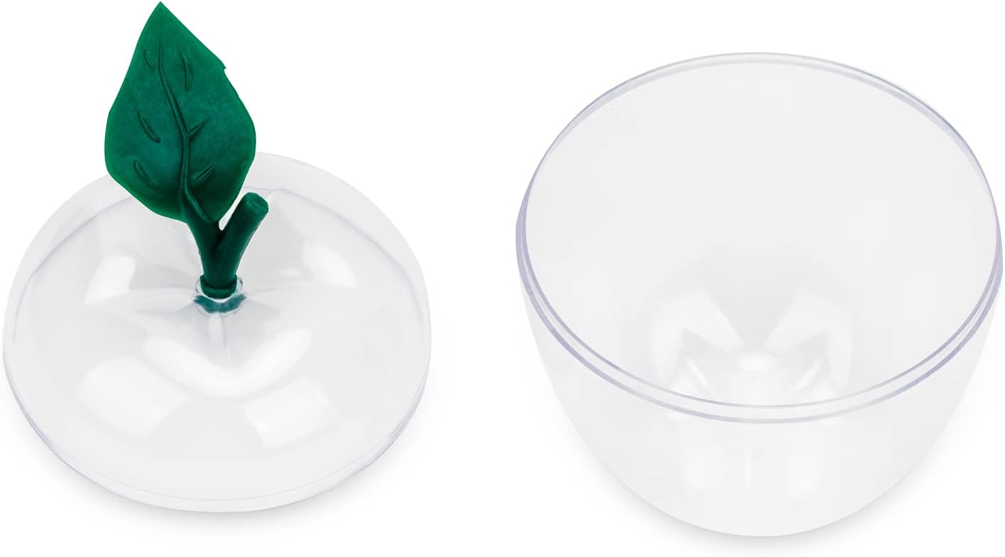 Bulk Large Clear Apple Containers Candy Toy Fillable Jars Back to School Teacher Gifts Wedding Ornaments Christmas Decorations Wholesale