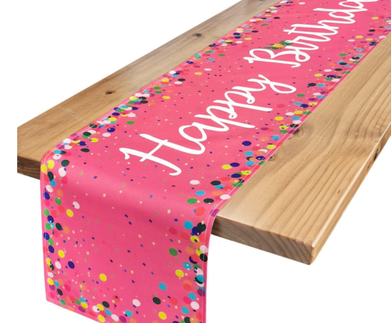 Bulk Birthday Theme Table Runners for Birthday Parties Indoor and Outdoor Wholesale
