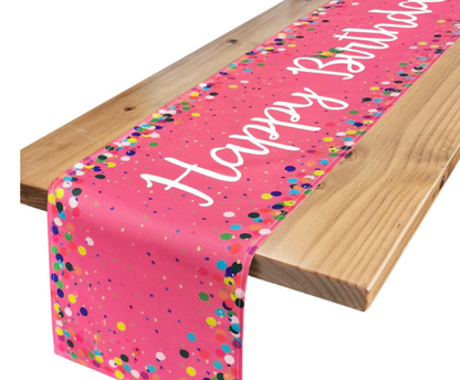 Bulk Birthday Theme Table Runners for Birthday Parties Indoor and Outdoor Wholesale