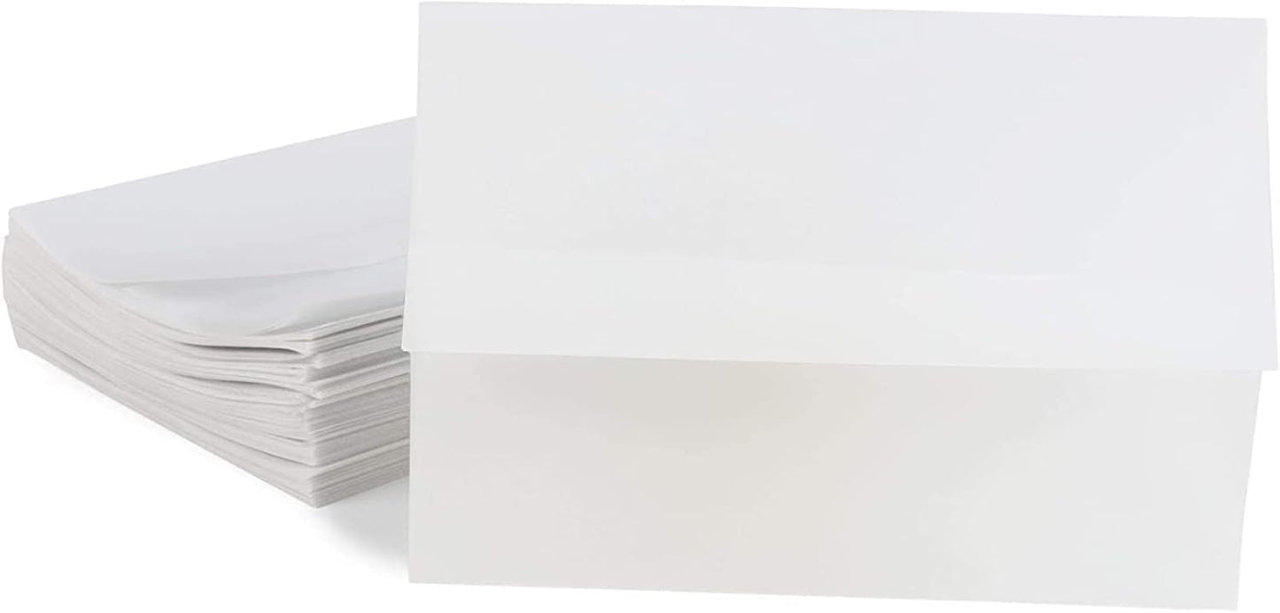 Bulk 100 Pack Translucent Envelope Liners for 5x7 Wedding Invitations Paper Protectors Archival Quality for Bridal Shower & Anniversary Keepsakes Wholesale
