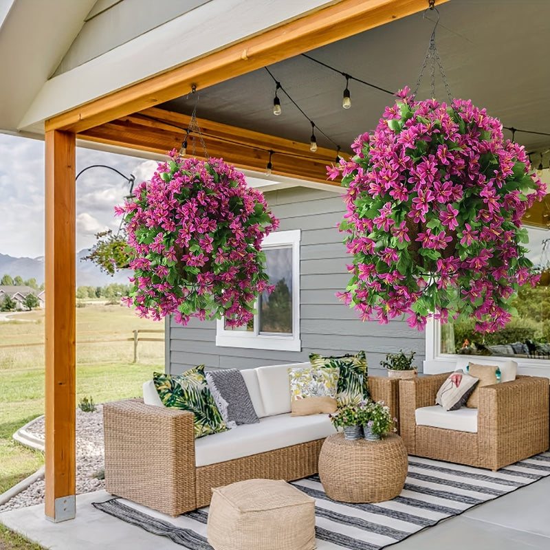 Artificial Hanging Spring Flower Garland 6 Ft UV Resistant Bulk Patio Garden Decor