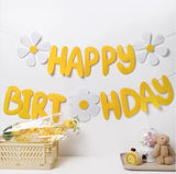 Bulk 4 pcs Felt Happy Birthday Banner and Letter Garland for Party Backdrop Decorations Wholesale