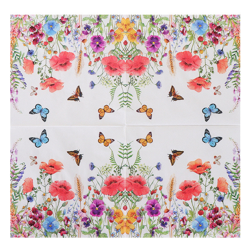 Bulk 5 Pack Butterfly Flower Paper Napkins Decoupage Napkin Wedding  Hotel Bathroom Daily Necessities Wholesale