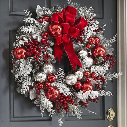 Bulk Christmas Velvet Flower Wreaths Door Hangings Festive Decorations for Holiday Garland Wholesale