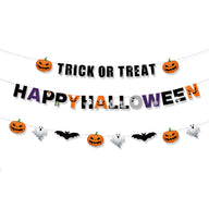 Bulk Halloween Decorations Banner Ghost Pumpkin Bat Garland for Bar and Party Setup Wholesale