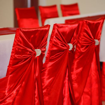 Bulk 10 PCS Satin Chair Covers for Event Dinning Wedding Banquet Party Wholesale