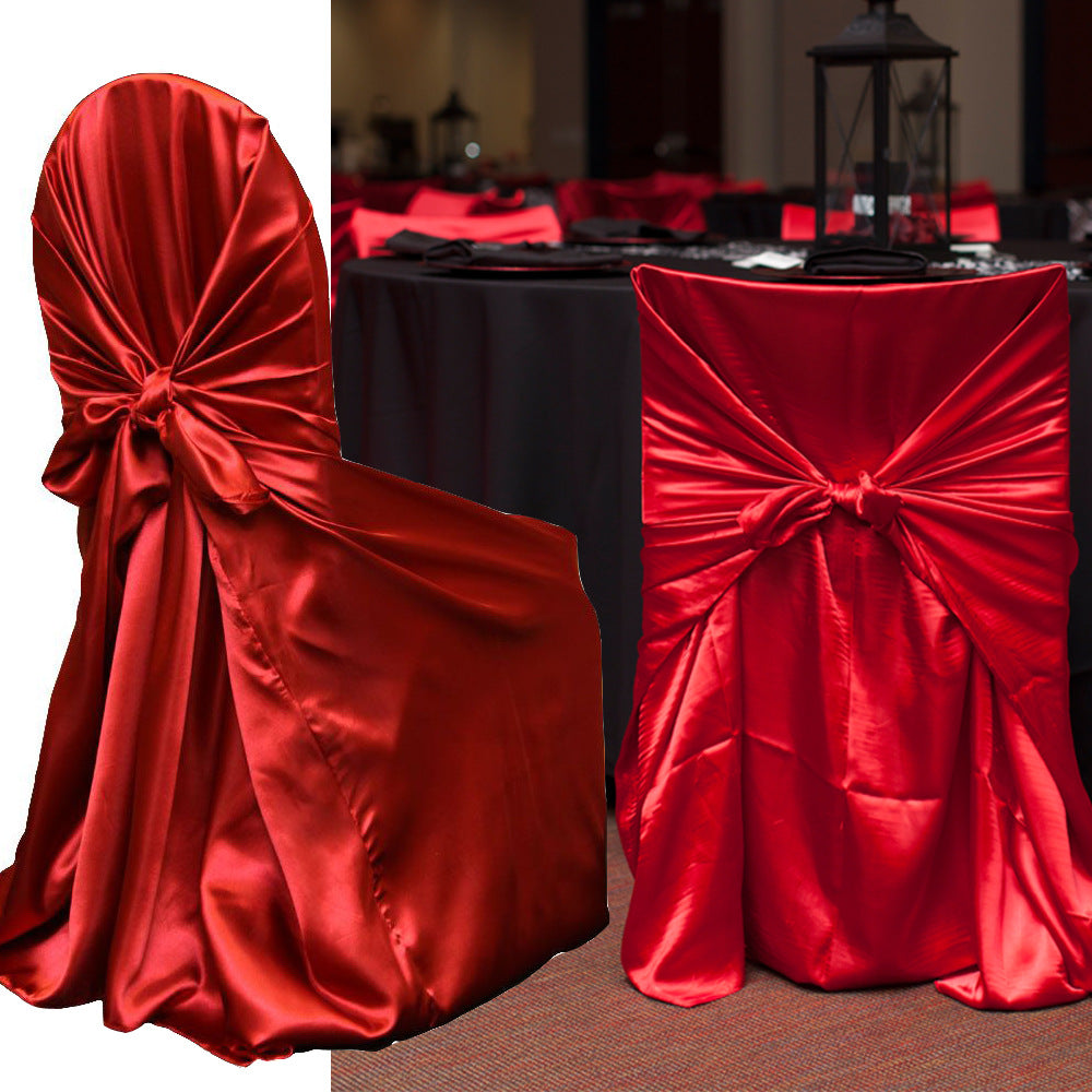 Bulk 10 PCS Satin Chair Covers for Event Dinning Wedding Banquet Party Wholesale