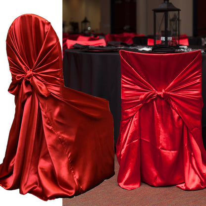 Bulk 10 PCS Satin Chair Covers for Event Dinning Wedding Banquet Party Wholesale