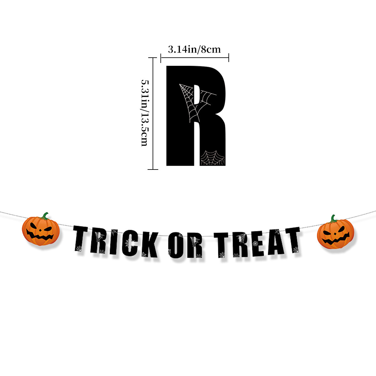 Bulk Halloween Decorations Banner Ghost Pumpkin Bat Garland for Bar and Party Setup Wholesale