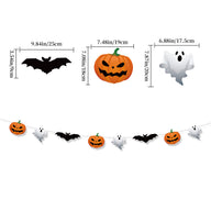 Bulk Halloween Decorations Banner Ghost Pumpkin Bat Garland for Bar and Party Setup Wholesale