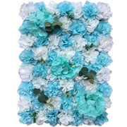 4 Panels Artificial Flower Backdrop Mat UV Protected Mixed Floral Wall Decor