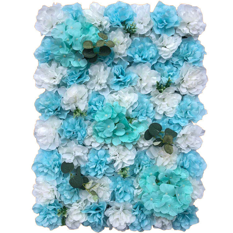 4 Panels Artificial Flower Backdrop Mat UV Protected Mixed Floral Wall Decor