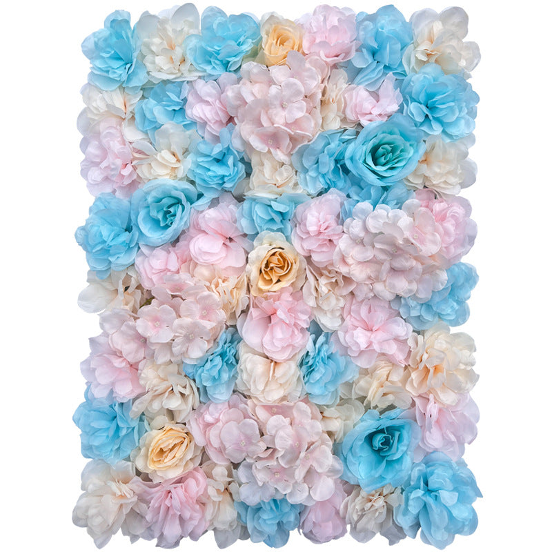 12 Inch Artificial Rose Hydrangea Peony Flower Wall Mat Backdrop 12 Pcs UV Protected Wedding Decor