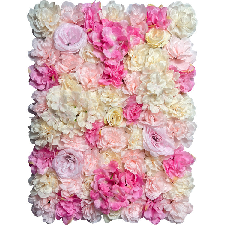 12 Inch Artificial Rose Hydrangea Peony Flower Wall Mat Backdrop 12 Pcs UV Protected Wedding Decor