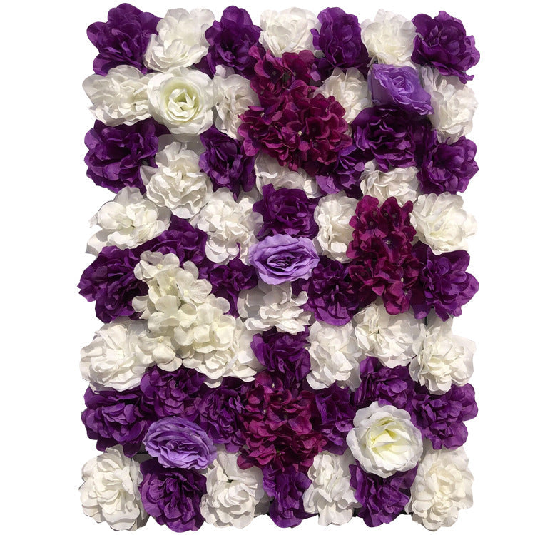 12 Inch Artificial Rose Hydrangea Peony Flower Wall Mat Backdrop 12 Pcs UV Protected Wedding Decor