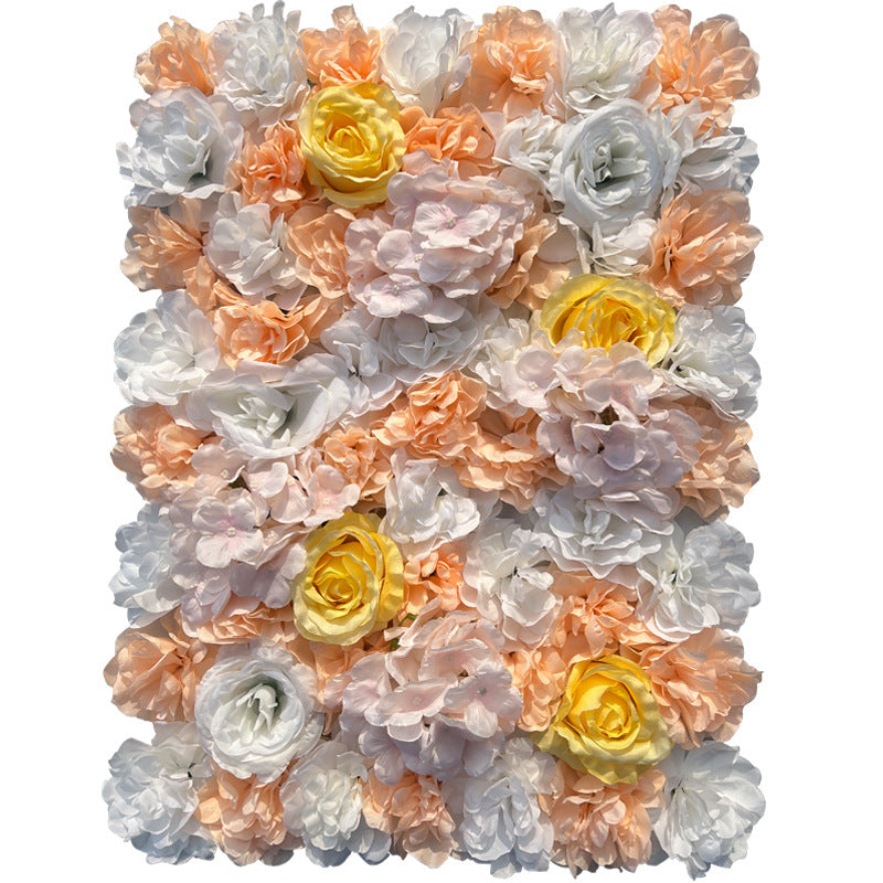 12 Inch Artificial Rose Hydrangea Peony Flower Wall Mat Backdrop 12 Pcs UV Protected Wedding Decor