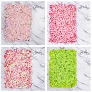 4 Panels Artificial Hydrangea Flower Wall Backdrop Mat UV Protected Bulk