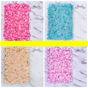 4 Panels Artificial Hydrangea Flower Wall Backdrop Mat UV Protected Bulk