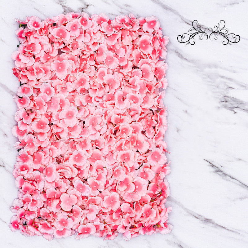 4 Panels Artificial Hydrangea Flower Wall Backdrop Mat UV Protected Bulk