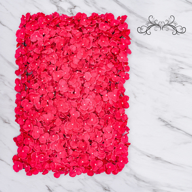 4 Panels Artificial Hydrangea Flower Wall Backdrop Mat UV Protected Bulk