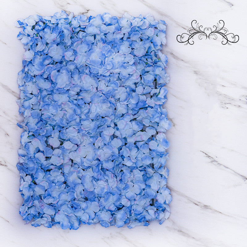 4 Panels Artificial Hydrangea Flower Wall Backdrop Mat UV Protected Bulk