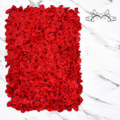 4 Panels Artificial Hydrangea Flower Wall Backdrop Mat UV Protected Bulk